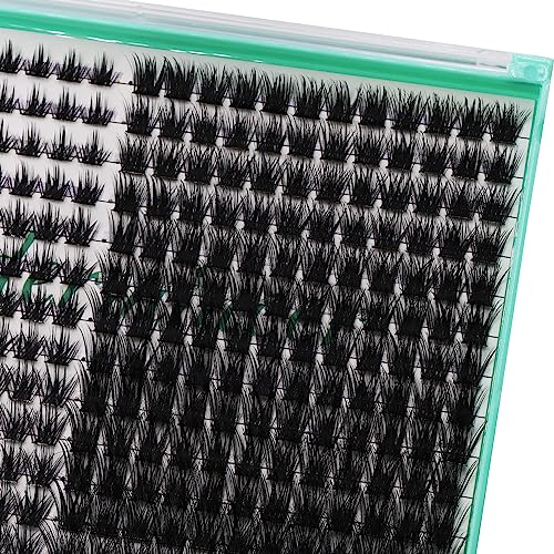 Bodermincer XXXL Tray 336PCS D Curl Cluster Lashes 10-12-14-16mm Mixed Length DIY Eyelashes Extension at Home (M01+M02 Mixed Length D Curl)