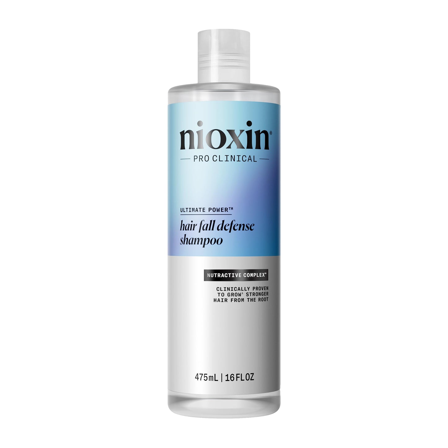 Nioxin Hair Fall Defense Shampoo | Activates Hair Follicles for Visibly Less Hair Loss| With Lauric Acid, Caffeine, Niacinamide and Sandalore| 16 Fl Oz