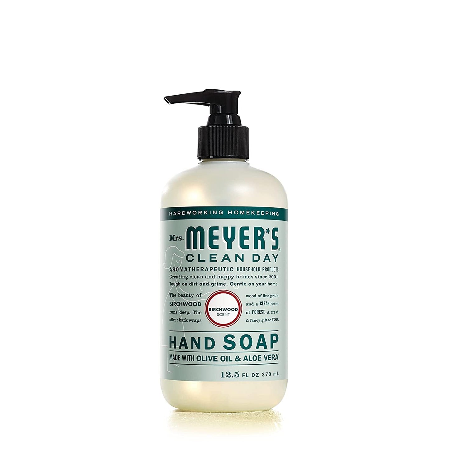 MRS. MEYER'S CLEAN DAY Liquid Hand Soap, Birch Wood 12.5 Fl Oz (Pack of 6)