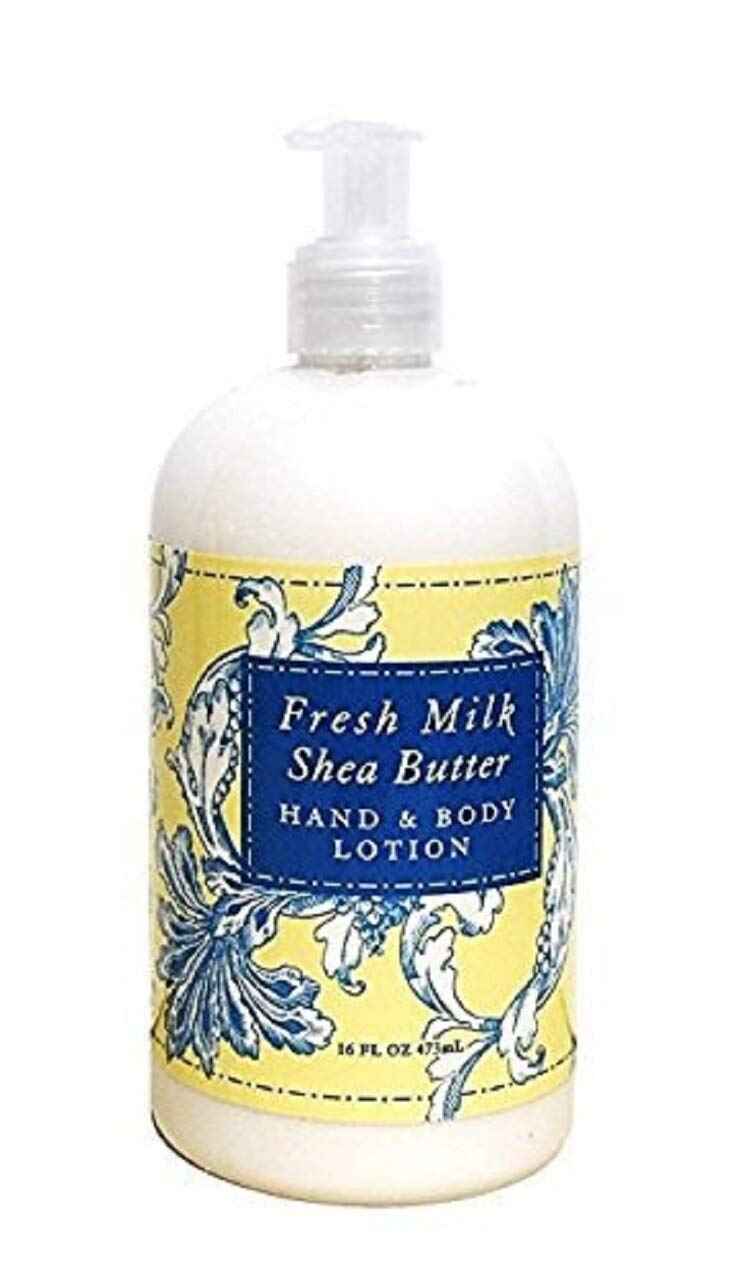 Greenwich Bay Fresh Milk Body Care Spa Quartet - Hand Soap, Lotion, Body Butter, and Soap Bar Square - Luxurious Shea Butter Skin Care in Captivating Botanical Scents