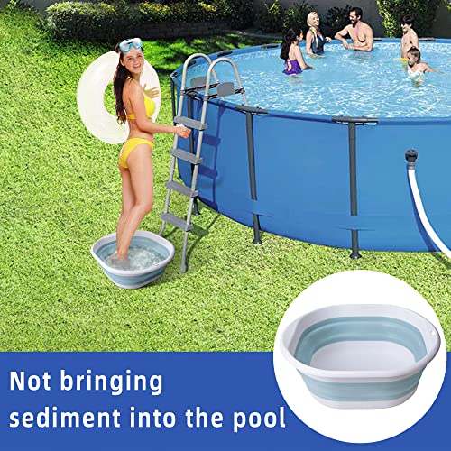 Collapsible Foot Bath Basin for Above Ground Pools - Large Capacity