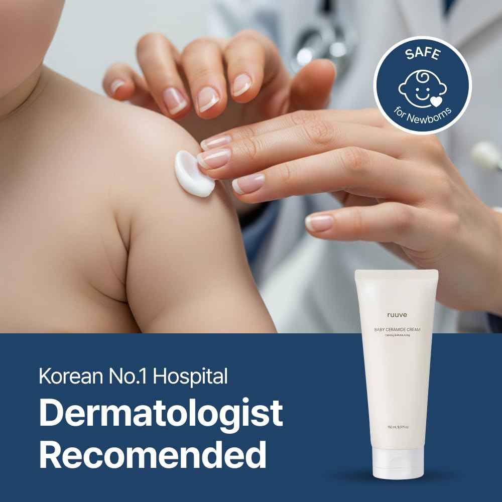 ruuve Ceramide Intense Moisture Cream – Deep Hydration Cream, Fragrance Free, Non-Greasy, Improves Moisture up to 2.5mm in One Use, Dermatologically Tested, Korean Skin care, 5.07 Fl oz