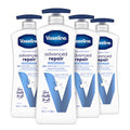 Vaseline Intensive Care Body Lotion Advanced Repair Unscented 4 ct for Dry Skin with Ultra-Hydrating Lipids and Vaseline Jelly 20.3 oz
