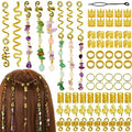 80 Pcs Natural Crystal Stone Hair Jewelry Dreadlock Accessories