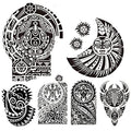 Tribal Temporary Tattoos - 6 Sheets Waterproof Arm Stickers