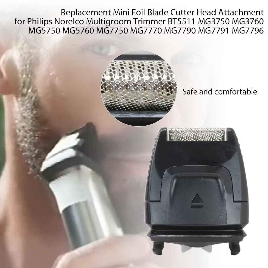 Upgraded Replacement Mini Foil Blade Cutter Head Attachment Fit for Philips Norelco Multigroom Trimmer BT5511 MG3750 MG3760 MG5750 MG5760 MG7750 MG7770 MG7790 MG7791 MG7796 by Enormous Tunes