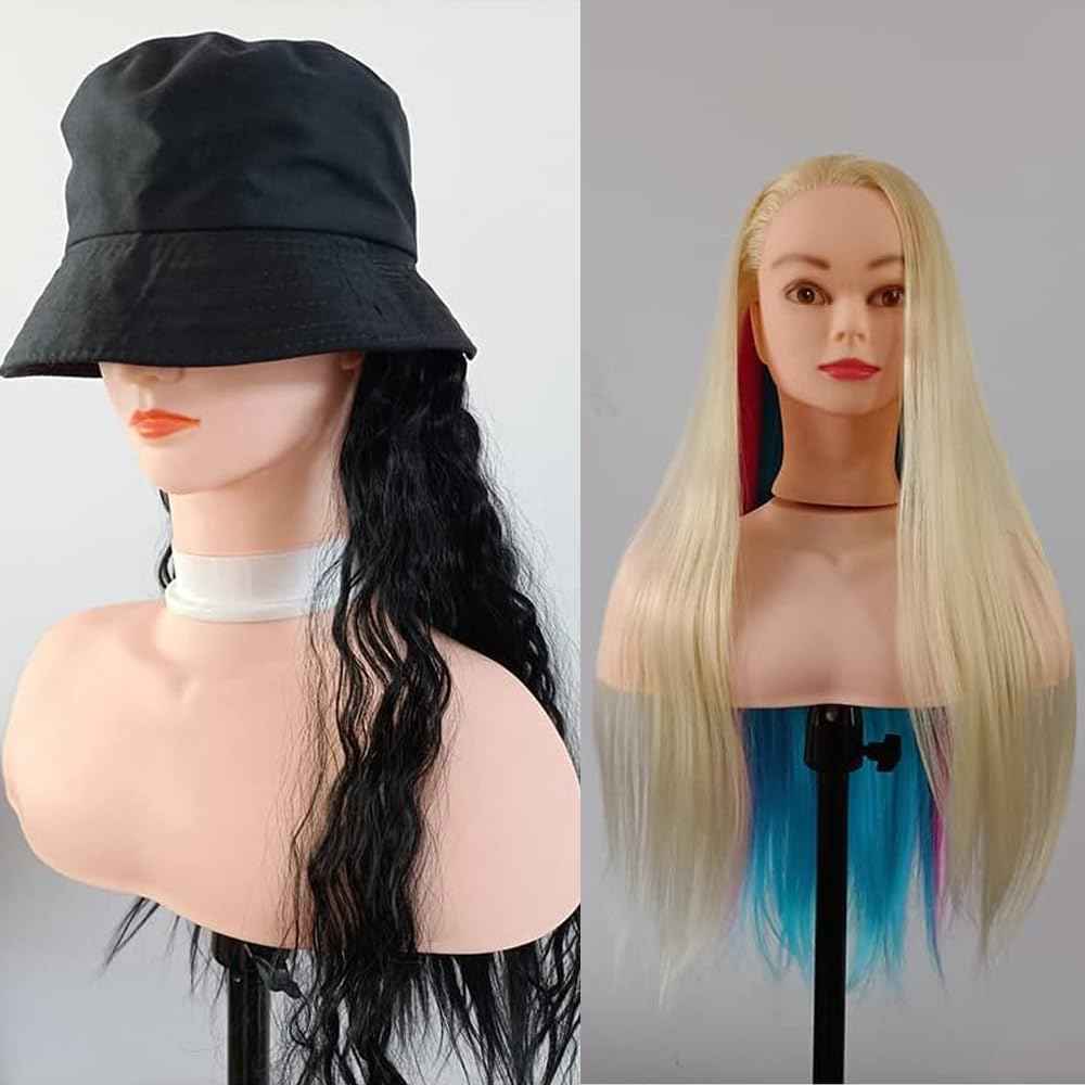 hairyhme Shoulder Mannequin, Dummy Shoulder Mannequin Head Stand, Wig Head Support for Cosmetology and Hairdressing Training in Home and Salon Settings, Shoulder Model Large Size