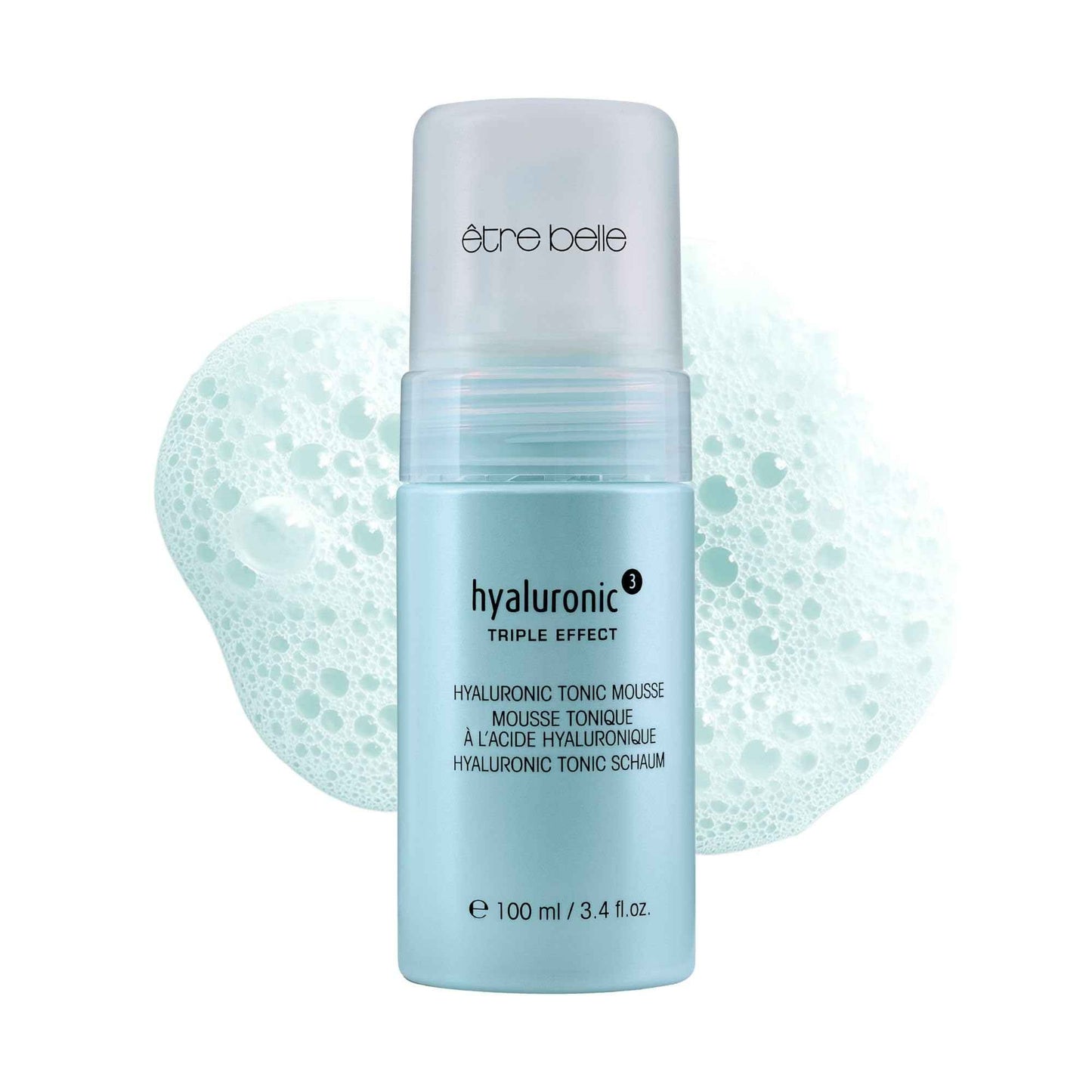 être belle Hyaluronic Triple Effect Tonic Mousse, Skin Care for Women, Hydrating Toner Foam, Made with Hyaluronic Acid, Witch Hazel & Kiwi Extract for All Skin Types, 100 mL