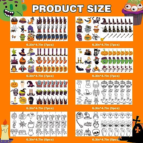 600pc Halloween Temporary Tattoos for Kids - Glow in the Dark