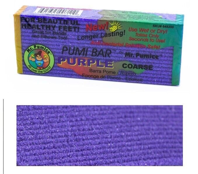 Mr. Pumice Purple Pumi Bar - Extra Coarse Foot Pumice Stone (4 Pack)