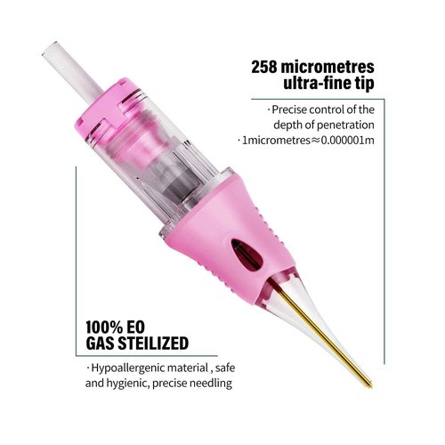 CHUSE V6 Professional Permanent Makeup PMU Cartridges Needles for Linework, Hairstrokes, Eyebrows, Lips, and Eyeliners - Nano Square Tapered Tip - Box of 10