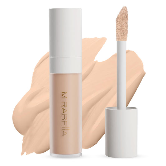 Mirabella Invincible For All Perfecting Under Eye Concealer Full Coverage - Hydrating Makeup Concealer for Dark Circles, Fine Lines & Wrinkles w/Hyaluronic Acid - Ivory I50