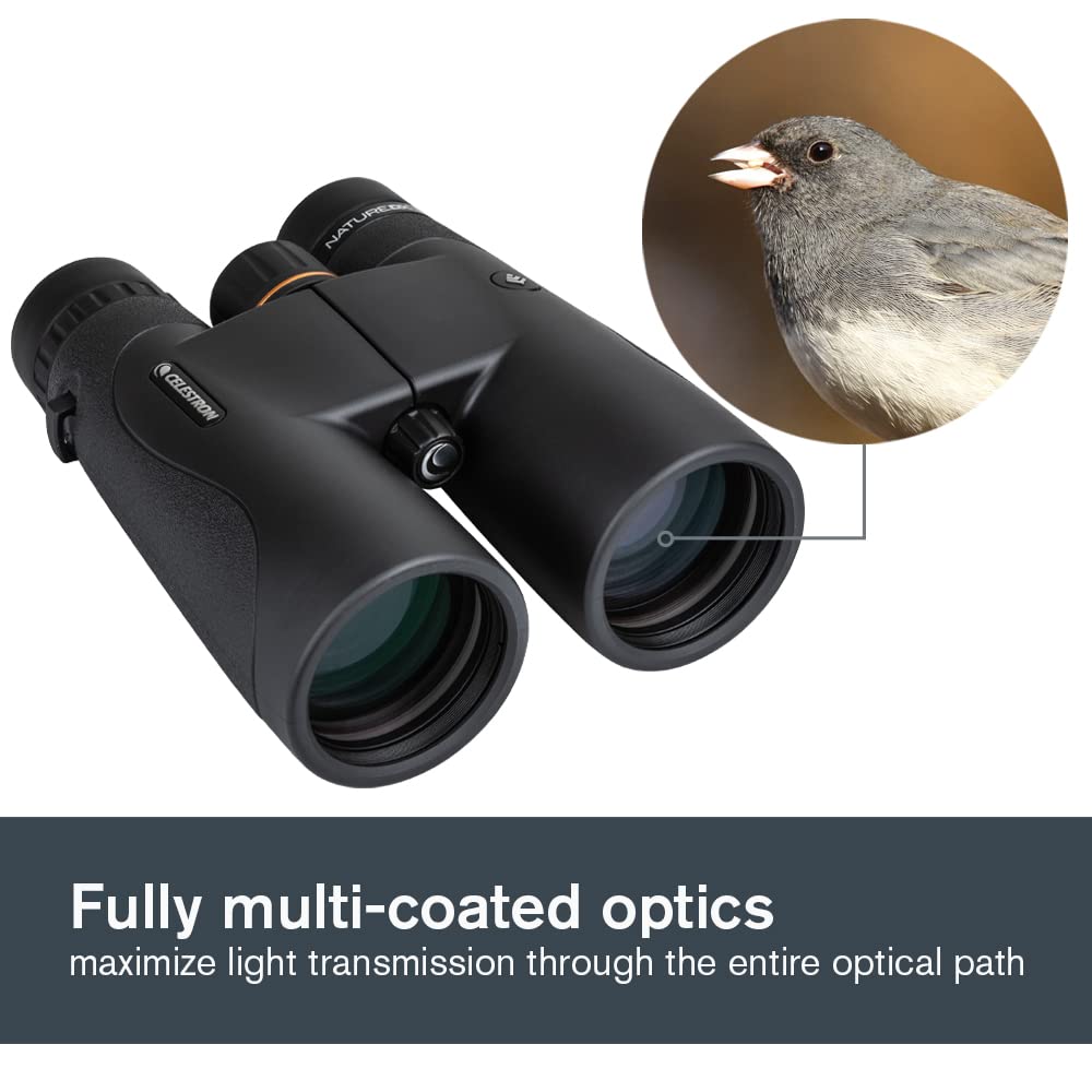 Celestron – Nature DX 12x50 Binoculars – Outdoor and Birding Binocular – Fully Multi-coated with BaK-4 Prisms – Rubber Armored – Fog & Waterproof Binoculars