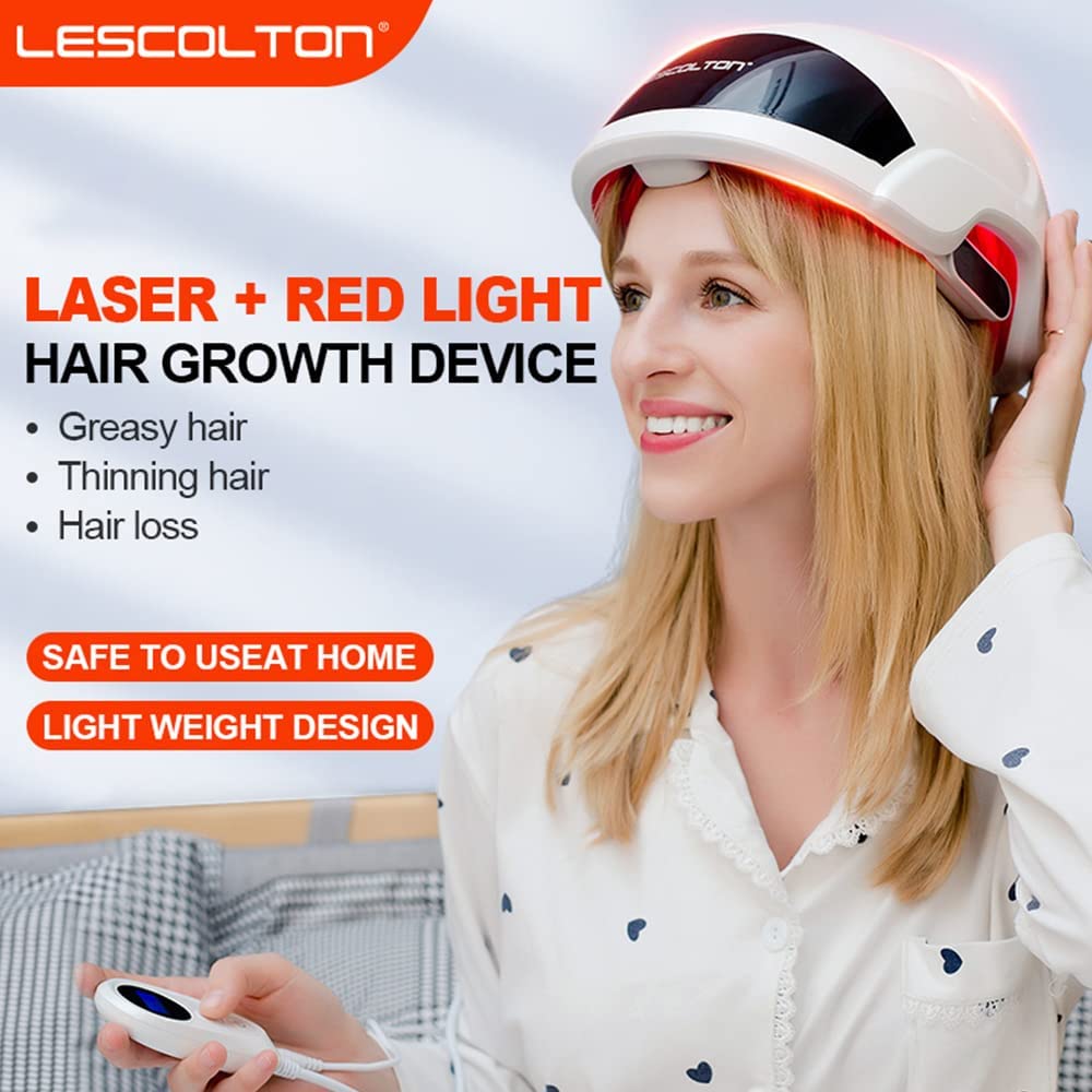 LESCOLTON Essential Hair Growth System, FDA Cleared, Hair Regrowth Laser Cap Treatment Device For Men & Women Thinning Hair, Red Light Therapy