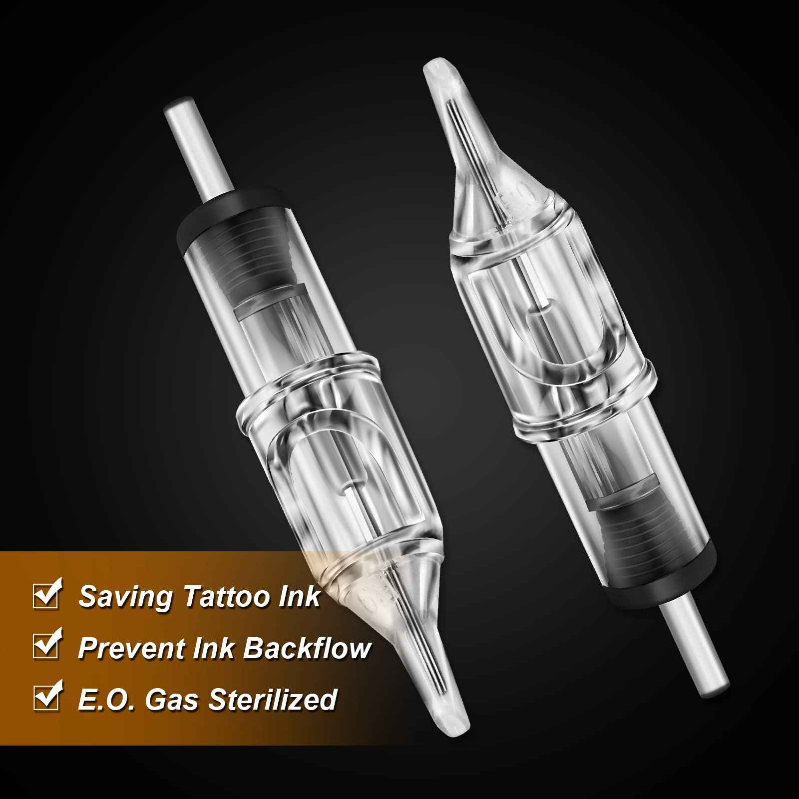 Tattoo Cartridge Needles - Ruicoo 100Pcs Mixed Tattoo Cartridge Needles Standard 5RL 7RL 9RL 5RS 7RS for Tattoo Artists and Tattoo Kit