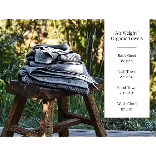 Coyuchi Air Weight Organic Towels, Bath Sheet - Shadow (35" x 65")