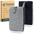 Yiclick Exfoliating Body Scrubber 2-Pack with Handle