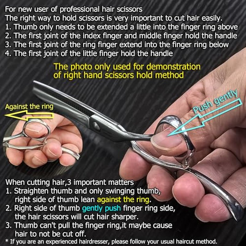 KINSARO 6 Inch Hair Thinning Scissors 440C Professional Grade