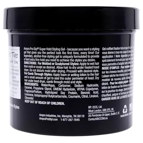 Ampro Pro Styl Protein Styling Gel, 32 Oz (Pack of 2)