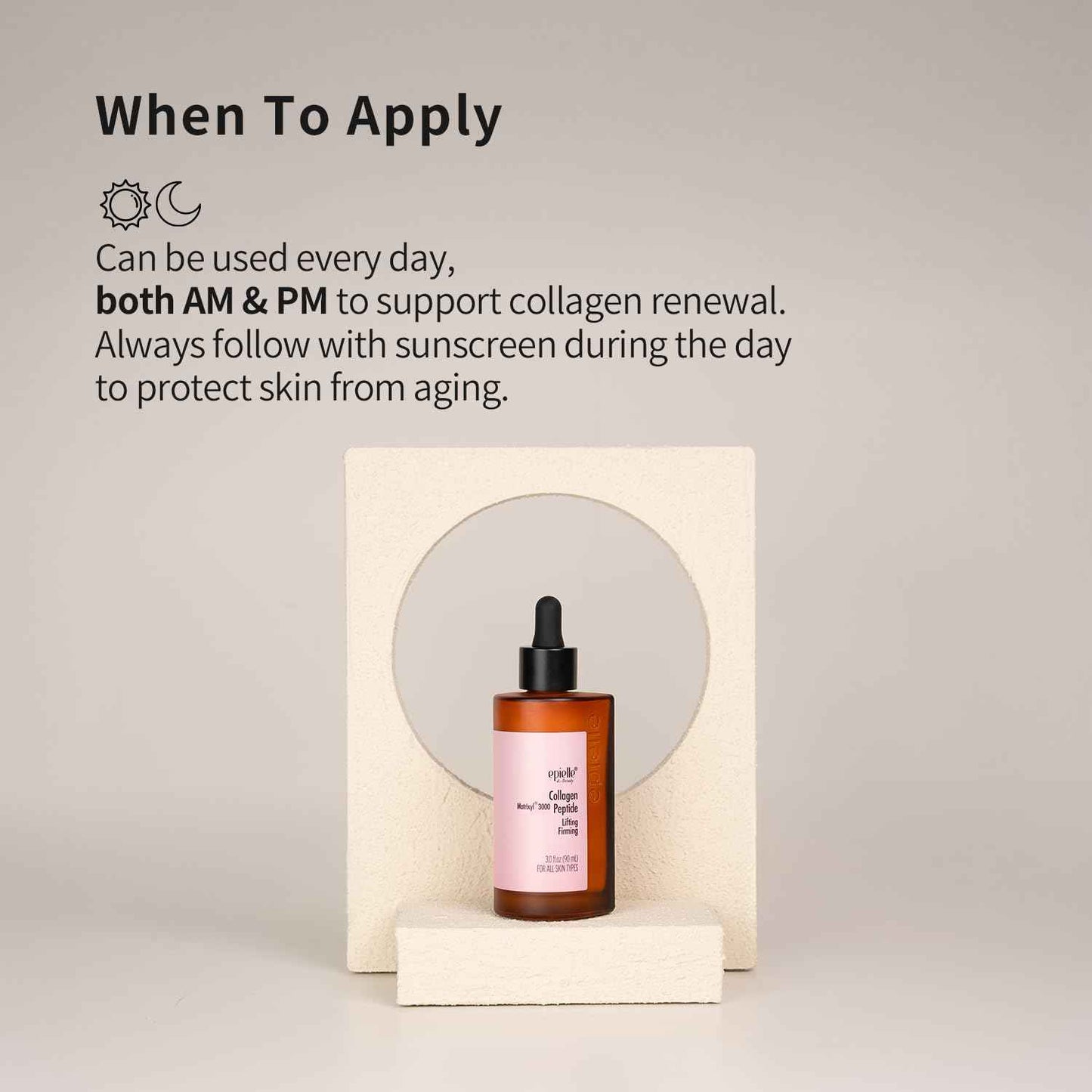 Epielle Complex Niacinamide 10% + Peptides Serum 3 fl.oz, Glowing and Firming Formula for Uneven Tone & Enlarged Pores, Anti-Aging for Face, Korean Skin Care (Collagen + Peptides Serum)