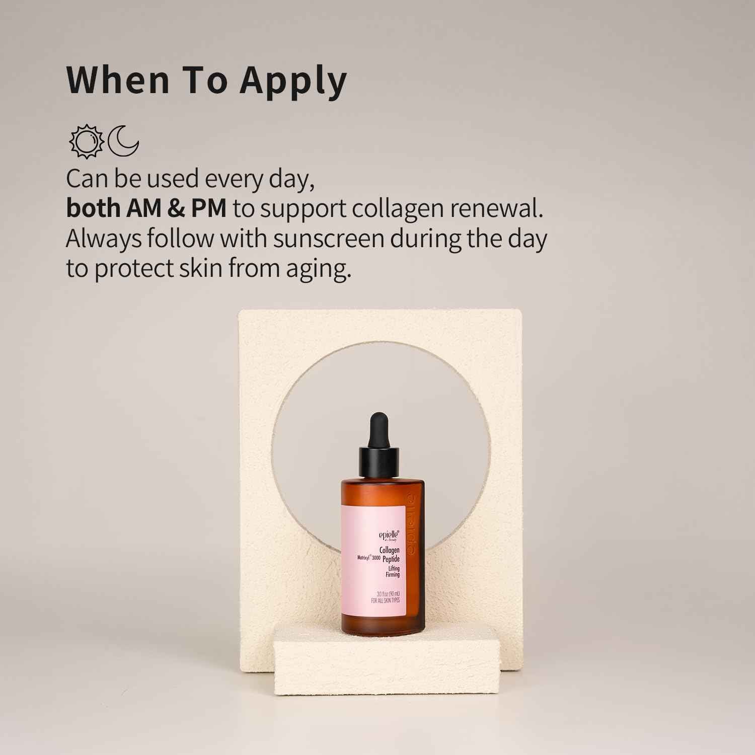 Epielle Complex Niacinamide 10% + Peptides Serum 3 fl.oz, Glowing and Firming Formula for Uneven Tone & Enlarged Pores, Anti-Aging for Face, Korean Skin Care (Collagen + Peptides Serum)