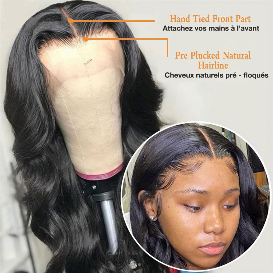 TRP 28 Inch Body Wave Lace Front Wigs Human Hair 180 Density, 13x4 HD Transparent Lace Frontal Wigs Human Hair Glueless Brazilian Virgin Human Hair Lace Front Wigs Pre Plucked with Baby Hair