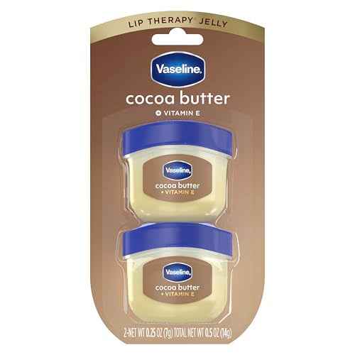 Vaseline Lip Balm Mini 2 ct Cocoa Butter For Dry Cracked Skin Hydrating Lip Balm 0.5 oz