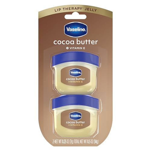 Vaseline Lip Therapy Cocoa Butter Mini Lip Balm for Dry Lips 0.5oz Pack of 2