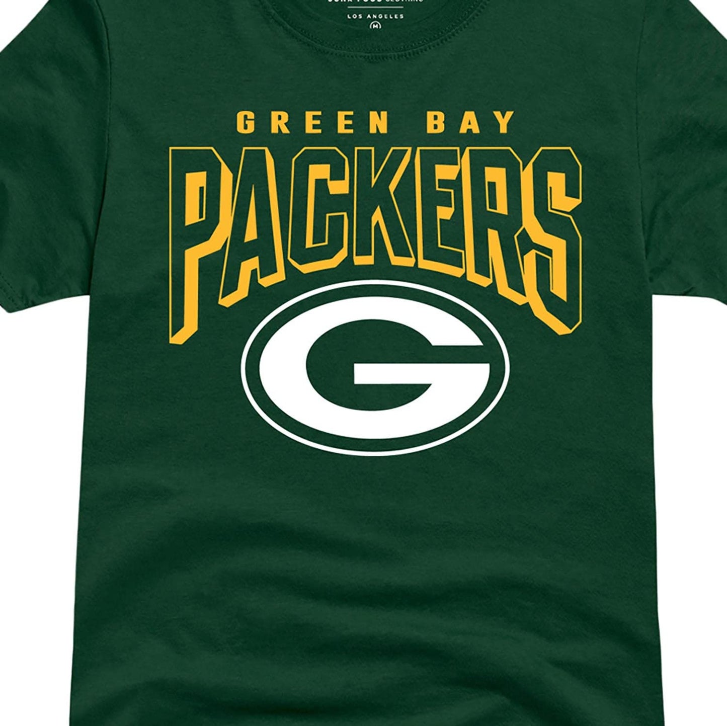 Junk Food Clothing x NFL - Green Bay Packers - Bold Logo - Unisex Adult Short Sleeve Fan T-Shirt for Men and Women - Size Small