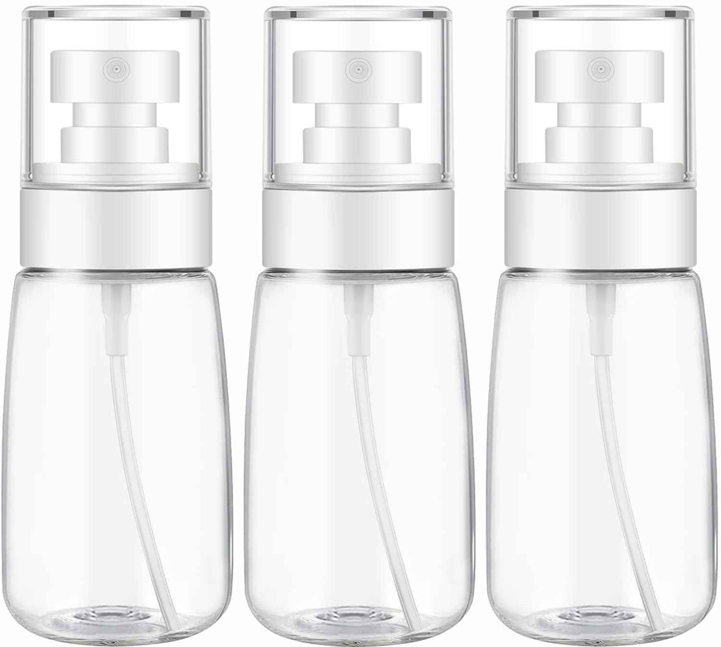 DNSEN 3 Pack Spray Bottle 2oz/60ml Empty Small Fine Mist Clear Travel Size Bottles Water Spray Bottle for Hair Face Plants