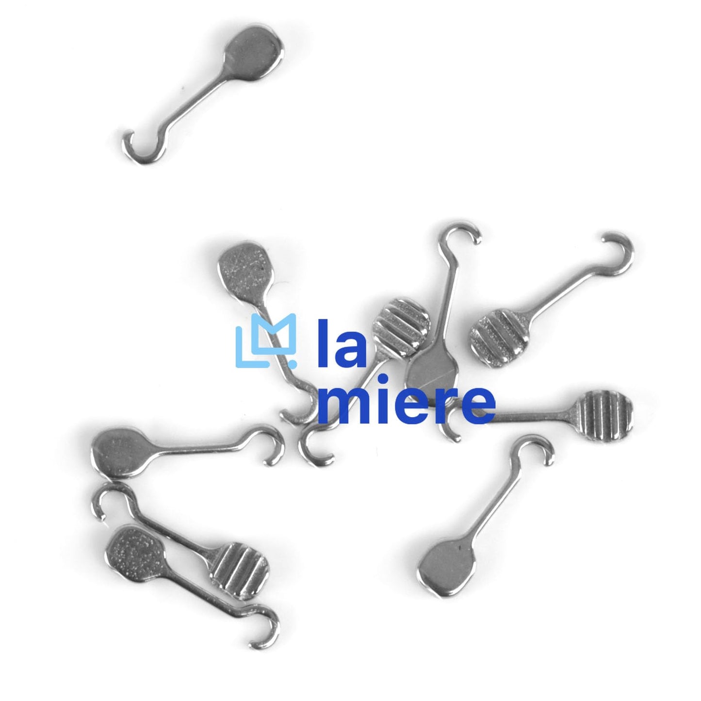 10Pcs/Pk Bondable Lingual Buttons Curved Split Hook Left 5.4mm