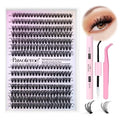 Pawotence Lash Extension Kit 280pcs DIY Cluster Lashes 9-16mm