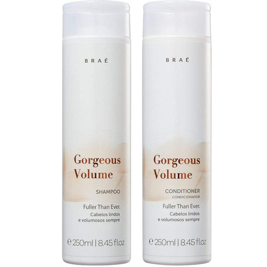 Gorgeous Volume Shampoo and Conditioner Set 8.45 fl. oz - Volumizing Shampoo and Volume Boosting Conditioner - Rose Extract, Wheat Protein, Biotin - Adds Fullness to Fine Thin Limp Normal Hair types