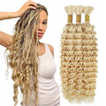 #613 Blonde Braiding Hair 28 Inch Deep Wave 3 Bundle