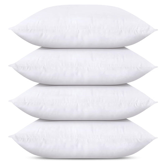 Utopia Bedding Throw Pillows (Set of 4, White), 12 x 16 Inches Pillows for Sofa, Bed and Couch Decorative Stuffer Pillows