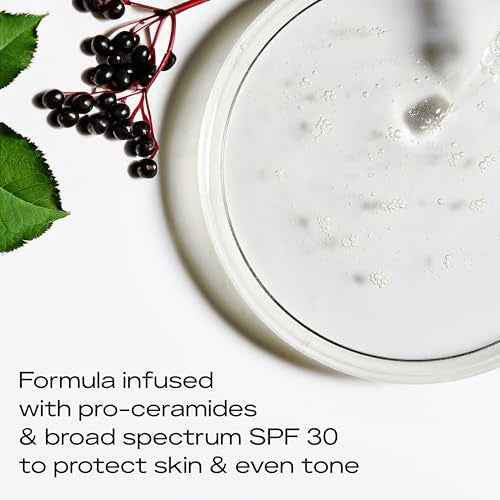 SheaMoisture Melanin Care Broad Spectrum SPF 30 Sunscreen Face Lotion Nourished & Radiant for Protection Against UV Rays & Even Tone, with Pro-Ceramides +Elderberry Complex, 3 oz