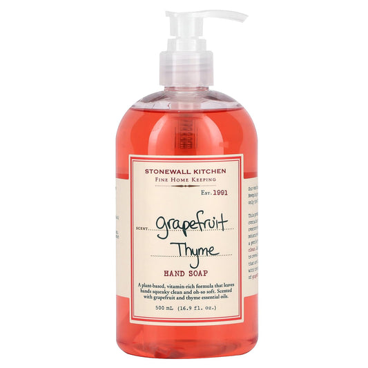 Stonewall Kitchen Grapefruit Thyme Hand Soap, 16.9 Ounce Bottle