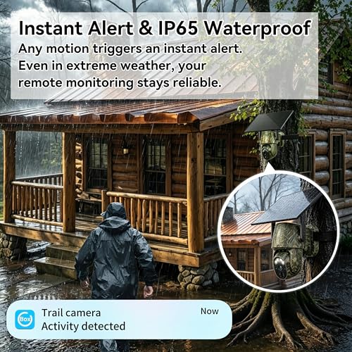 4G LTE Solar Trail Camera with SIM Card - 2K Live View Wildlife Cam
