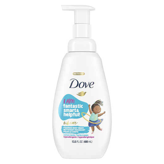 Dove Kids Care Foaming Body Wash For Kids Cotton Candy Hypoallergenic Skin Care 13.5 oz