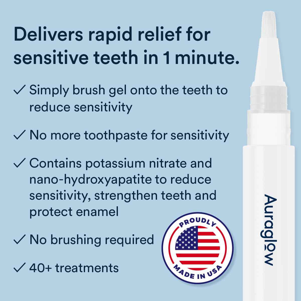 Auraglow 44% Whitening Gel and Sensitivity Relief Serum