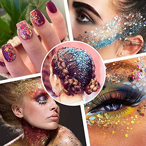Estanoite 36 Colors Chunky Glitter Mix – Face, Nail & Body