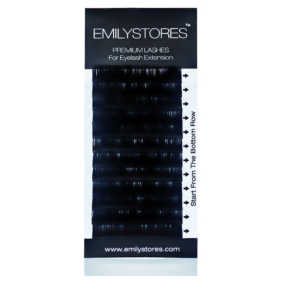 EMILYSTORES Eyelash Extensions 0.20mm Thickness D Curl Length 14mm Individual Eye Lashes Single Size For Lash Extension (0.20,D,14mm)