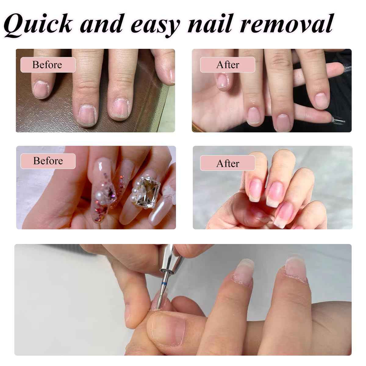 30 Pcs Nail Drill Bits Set with Stylish Nail Drill Bit Holder and Sanding Bands for Nail Drill,Professional Diamond Ceramic Nail Drill Bit for Electric Nail Drill Machines with 2/32" Interface