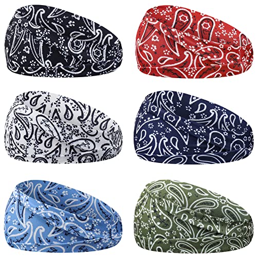 YARIEW 12Pcs Tattoo Sleeves for Men 6 Pack Paisley Bandanas Headbands