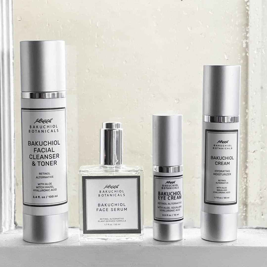 Bakuchiol Moisturizer Cream 1.7 Oz - Retinol Alternative - All Natural Plant Derived Ingredients - Bakuchiol and Squalane, Aloe, Hyaluronic Acid, Squalane, Vitamin E, B5