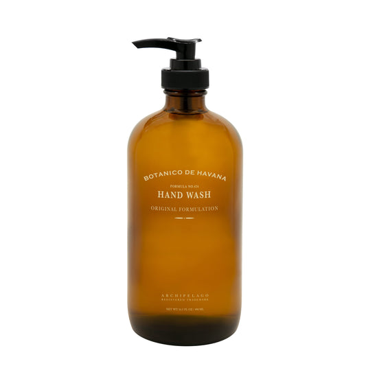 Archipelago Botanicals Botanico de Havana Liquid Hand Soap, Moisturizing Daily Hand Wash with Soap Pump, Kitchen or Bathroom Hand Soap, 16.5 Fl. Oz.