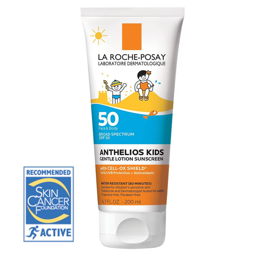 La Roche-Posay Anthelios Kids Gentle Lotion Sunscreen SPF 50 | Broad Spectrum SPF + Antioxidants | Sunscreen For Kids | Octinoxate & Oxybenzone-Free | Pediatrician Tested | Non Comedogenic | Oil Free