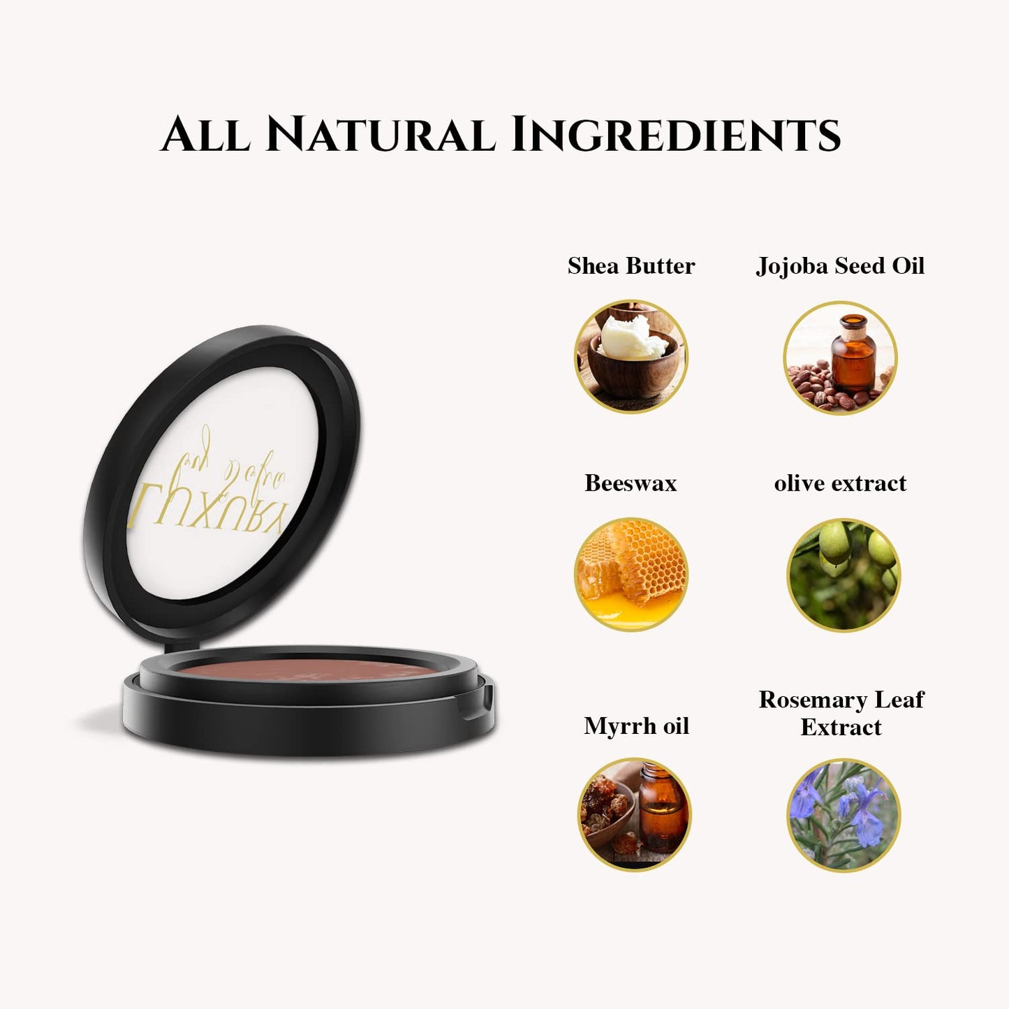 All Natural Cream Blush for Lip & Cheek Makeup Contouring, Harmony