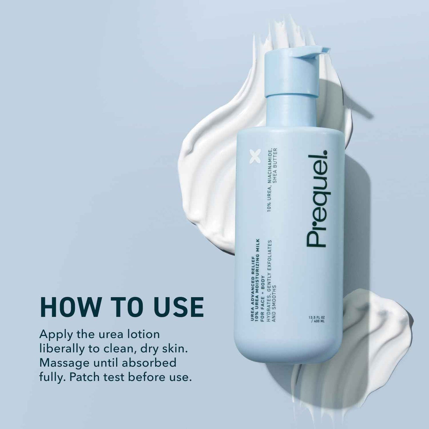 Prequel Skin Urea Advanced Relief Moisturizing Milk, 10% Urea Lotion for Face and Body, Unscented, Hydrating Cream for Extremely Dry Skin, Soothing for Sensitive Skin - 6.75 fluid ounce (Pack of 2)