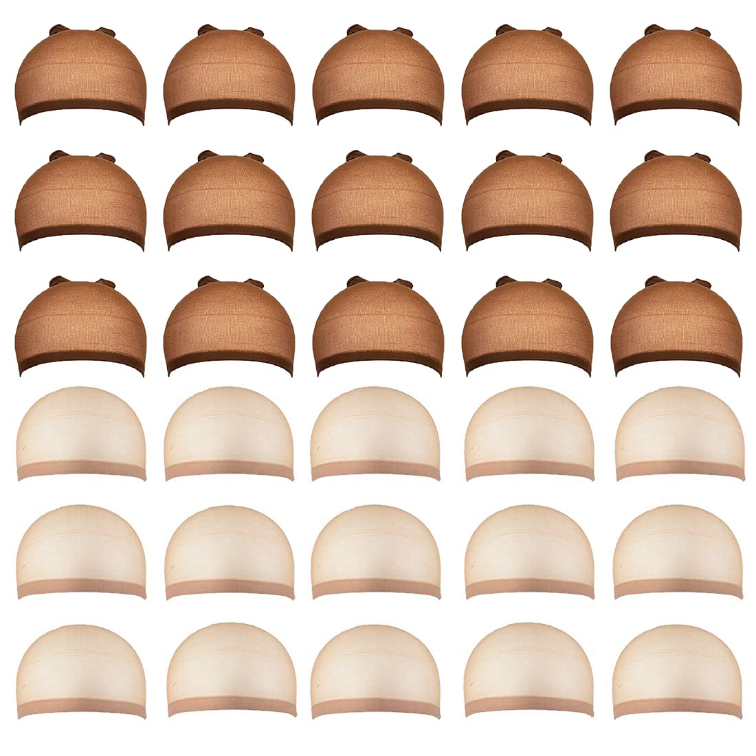 Smilco 30 Pieces Wig Caps, Wig Caps for Women Lace Front Wig Stocking Caps for Wigs(2 colors-30pcs)…